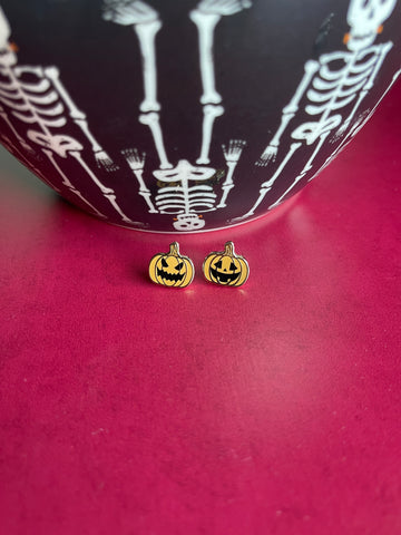 Pumpkin face mini pins